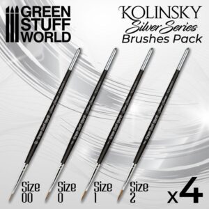 Green Stuff World    SILVER SERIES Kolinsky Brush Set - 8436574506921ES - 8436574506921