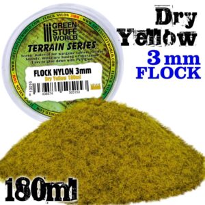 Green Stuff World    Static Grass Flock 3 mm - Dry Yellow - 180 ml - 8436574505153ES - 8436574505153