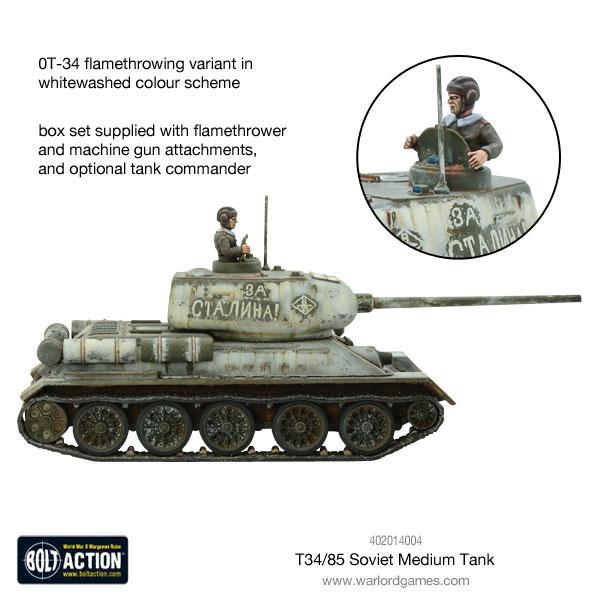 Warlord Games Bolt Action   Soviet T-34/85 Medium Tank (plastic) - 402014004 - 5060572500174