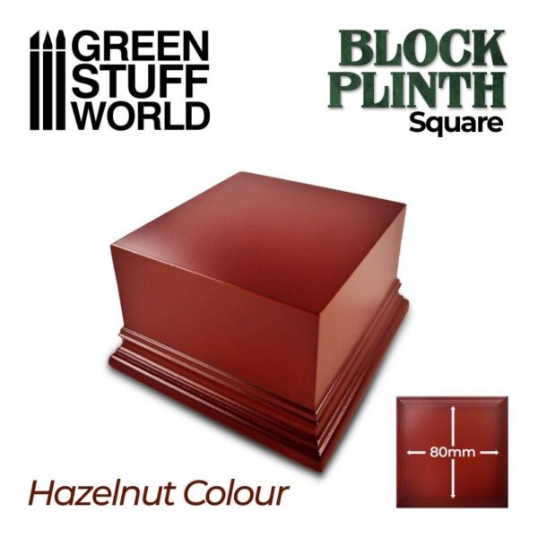 Green Stuff World    Square Top Display Plinth 8x8 cm - Hazelnut Brown - 8435646500645ES - 8435646500645