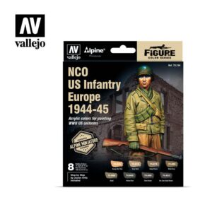 Vallejo    AV Vallejo MC Set - Alpine US Infantry NCO (x8) & Figure - VAL70244 -