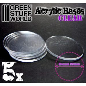 Green Stuff World    Acrylic Bases - Round 55 mm CLEAR - 8436554367986ES - 8436554367986