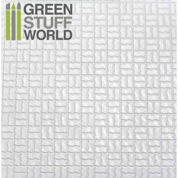 Green Stuff World    ABS Plasticard - OFFSET CURVED Textured Sheet - A4 - 8436554361151ES - 8436554361151