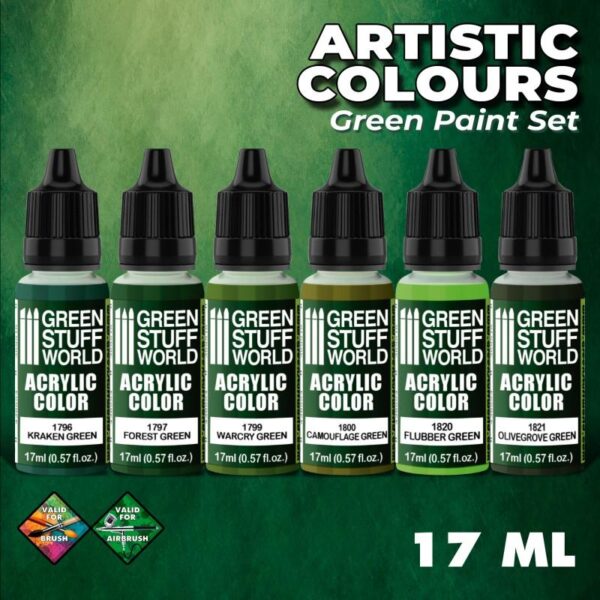 Green Stuff World    Paint Set - Green - 8436574506143ES - 8436574506143