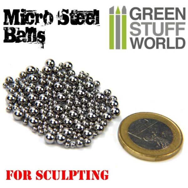 Green Stuff World    Micro STEEL Balls (2-4mm) - 8436554367856ES - 8436554367856