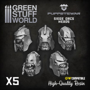 Green Stuff World    Siege Orcs Heads - 5904873423506ES - 5904873423506