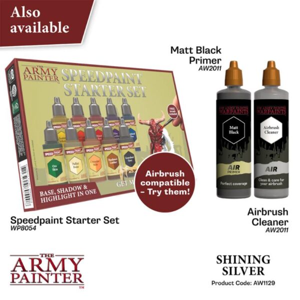 The Army Painter    Warpaint Air: Shining Silver - APAW1129 - 5713799112988