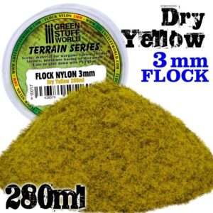 Green Stuff World    Static Grass Flock - Dry Yellow 3 mm - 280 ml - 8436574505160ES - 8436574505160