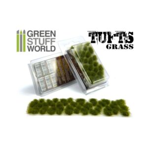 Green Stuff World    Grass TUFTS - 6mm self-adhesive - DRY GREEN - 8436554362462ES - 8436554362462