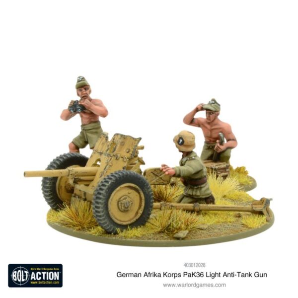 Warlord Games Bolt Action   Afrika Korps Pak 36 light anti-tank gun - 403012028 - 5060572502185