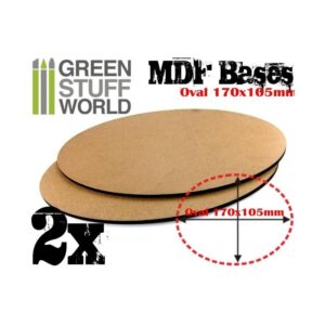 Green Stuff World    MDF Bases - Oval 170x105mm - 8436554367214ES - 8436554367214