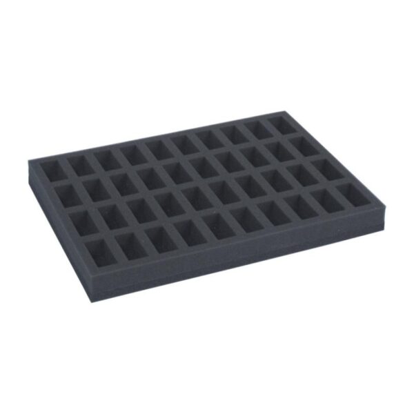 Safe and Sound    Full-size foam tray for 40 miniatures on 25mm bases - SAFE-FT-40M - 5907222526729