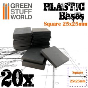 Green Stuff World    Plastic Square Bases 25x25 mm - 8436574503302ES - 8436574503302