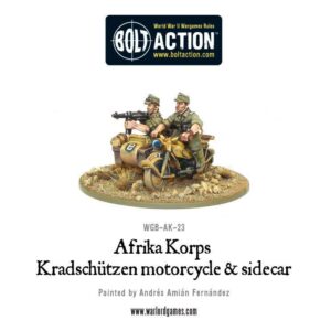 Warlord Games Bolt Action   Afrika Korps Kradschutzen Motorcycle & sidecar - WGB-AK-23 - 5060200848753