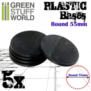 Green Stuff World    Plastic Bases - Round 55 mm BLACK - 8436574503241ES - 8436574503241