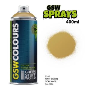 Green Stuff World    SPRAY Primer Colour Matt Ochre 400ml - 8436574505993ES - 8436574505993