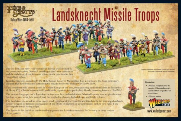 Warlord Games Pike & Shotte   Landsknecht Missile Troops - 202016003 - 5060393709459