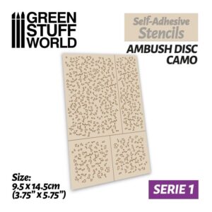 Green Stuff World    Self-adhesive stencils - Ambush Disc Camo - 8435646502397ES - 8435646502397