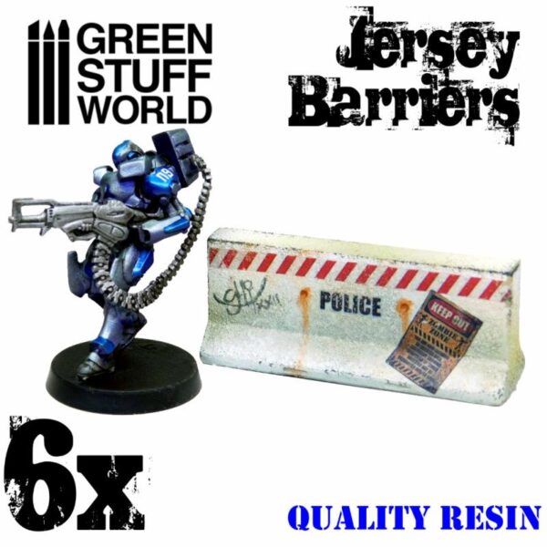 Green Stuff World    6x Jersey Barriers - 8436574504026ES - 8436574504026