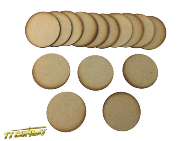 TTCombat    15x 60mm Round Bases - BR60 - duplicatewith7x 105mm x 70mm Oval Bases
