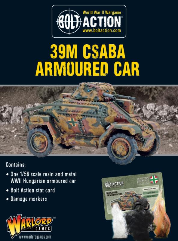 Warlord Games Bolt Action   39M Csaba Armoured Car - 402417401 - 5060572503663