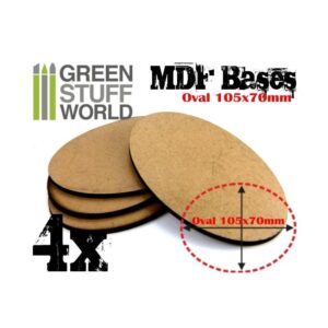 Green Stuff World    MDF Bases - AOS Oval 105x70mm - 8436554367191ES - 8436554367191