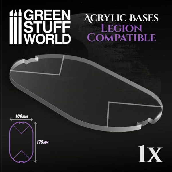 Green Stuff World    Acrylic Bases - Oval Pill 100x175 mm - 8435646502533ES - 8435646502533