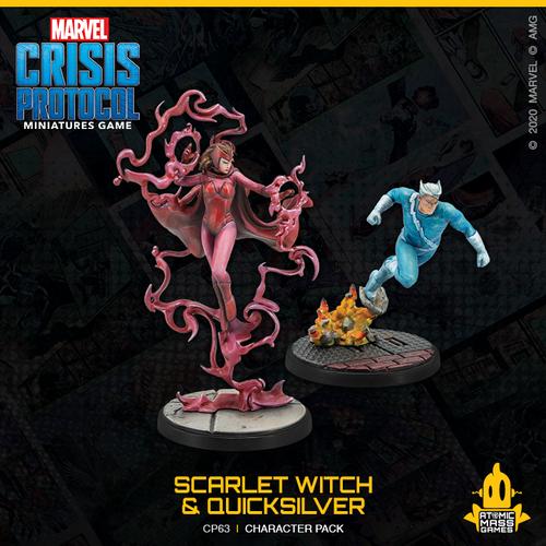 Atomic Mass Marvel Crisis Protocol   Marvel Crisis Protocol: Scarlet Witch & Quicksilver - CP63 - 841333113216