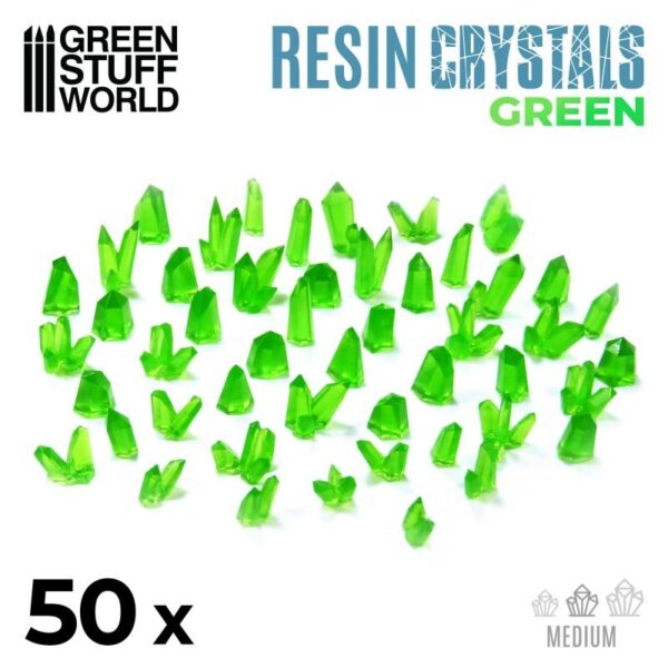 Green Stuff World    GREEN Resin Crystals - Medium - 8436574508888ES - 8436574508888