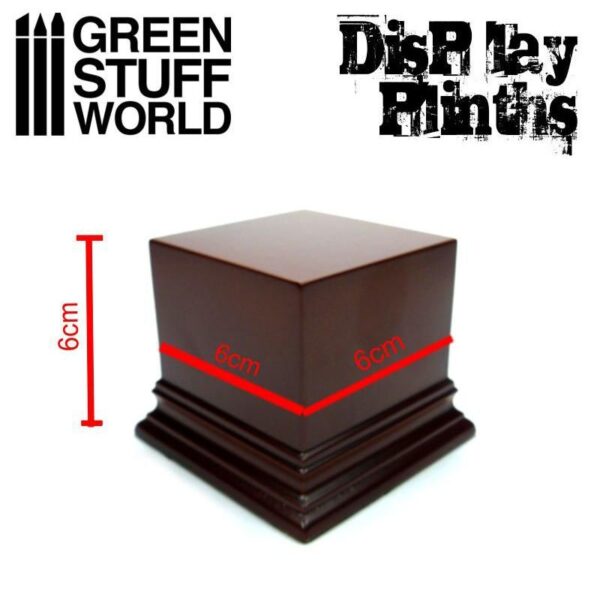 Green Stuff World    Square Top Display Plinth 6x6 cm - Hazelnut Brown - 8436574501629ES - 8436574501629