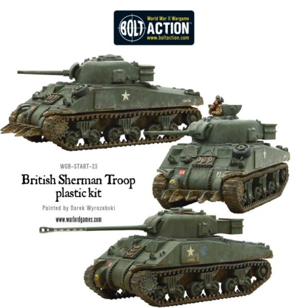 Warlord Games Bolt Action   Sherman V Tank Troop (2 Sherman V's 1 Firefly) - 402011011 - 5060393707578