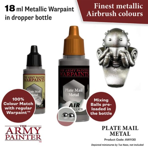 The Army Painter    Warpaint Air: Plate Mail Metal - APAW1130 - 5713799113084