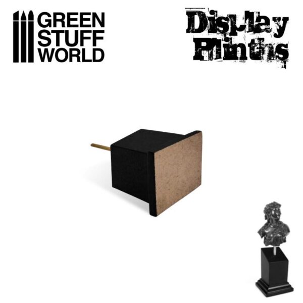 Green Stuff World    Tapered Bust Plinth 2.5x2.5cm Black - 8436574504965ES - 8436574504965