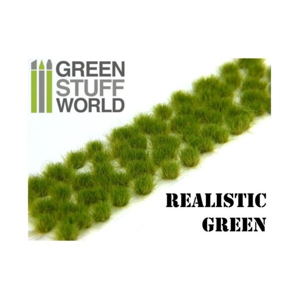Green Stuff World    Grass TUFTS - 6mm self-adhesive - REALISTIC GREEN - 8436554362455ES - 8436554362455