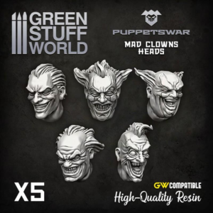 Green Stuff World    Mad Clowns heads - 5904873420338ES - 5904873420338