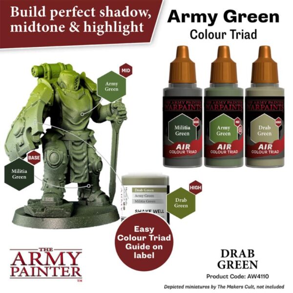 The Army Painter    Warpaint Air: Drab Green - APAW4110 - 5713799411081