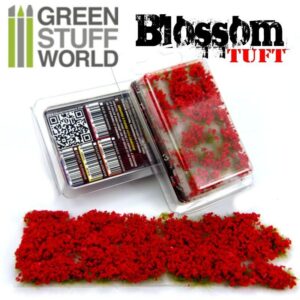 Green Stuff World    Blossom TUFTS - 6mm self-adhesive - RED Flowers - 8436554367795ES - 8436554367795