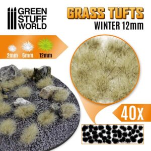 Green Stuff World    Grass TUFTS - 12mm self-adhesive - WINTER - 8435646501659ES - 8435646501659