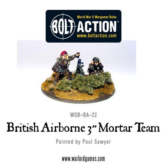 Warlord Games Bolt Action   British Para 3in Mortar & Crew - WGB-BA-22 - 5060200840849