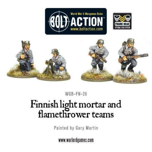 Warlord Games Bolt Action   Finnish Light Mortar & Flame Thrower - WGB-FN-26 - 5060200848906