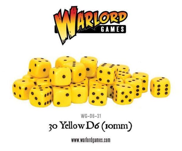 Warlord Games    30 Yellow D6 (10mm) - WG-D6-31 - 5060200848258