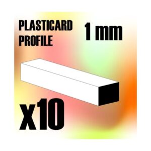 Green Stuff World    ABS Plasticard - Profile SQUARED ROD 1mm - 8436554366910ES - 8436554366910