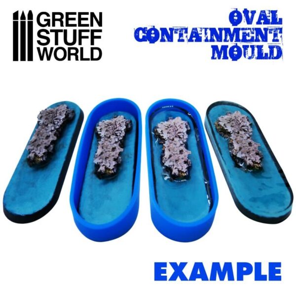 Green Stuff World    5x Containment Moulds for Bases - Oval - 8436574504989ES - 8436574504989