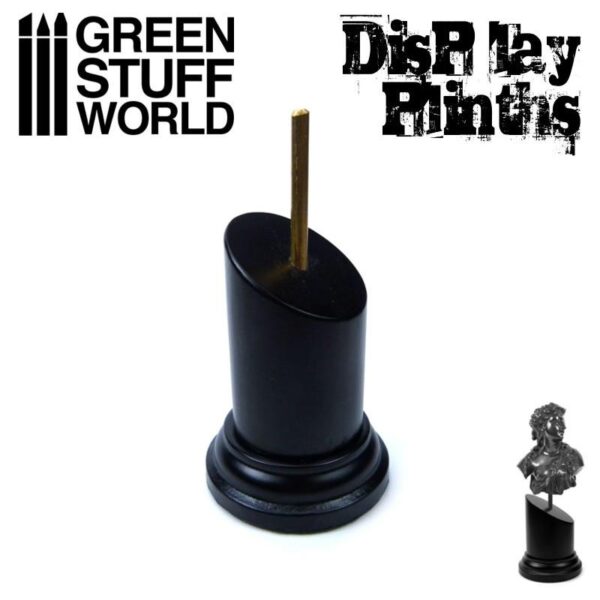 Green Stuff World    Tapered Round Bust Plinth 3.5x3.5cm Black - 8436574501742ES - 8436574501742