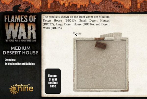 Gale Force Nine    Flames of War: Medium Desert House - BB215 - 9420020234888
