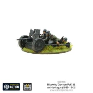 Warlord Games Bolt Action   Blitzkrieg German Pak 36 anti-tank gun - 403012006 - 5060393706694