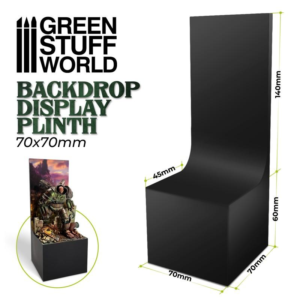 Green Stuff World    Backdrop Display Plinth 7x7x6cm Black - 8435646508344ES - 8435646508344