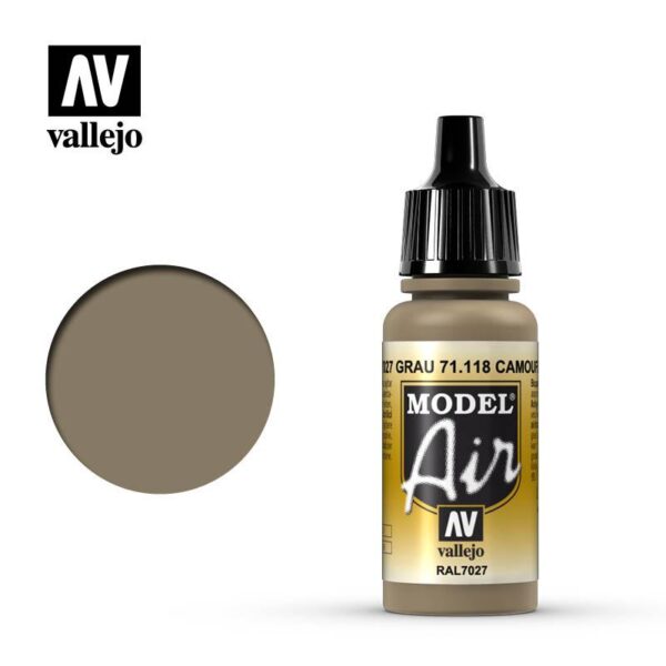 Vallejo    Model Air: Camouflage Grey RAL7027 - VAL118 - 8429551711180