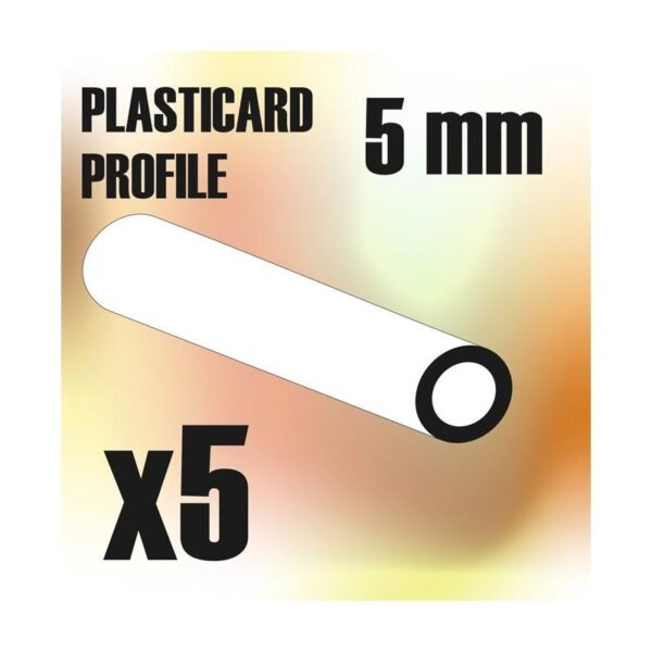 Green Stuff World    ABS Plasticard - Profile TUBE 5mm - 8436554366149ES - 8436554366149