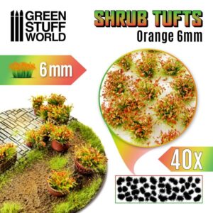Green Stuff World    Shrubs TUFTS - 6mm self-adhesive - ORANGE - 8435646502458ES - 8435646502458